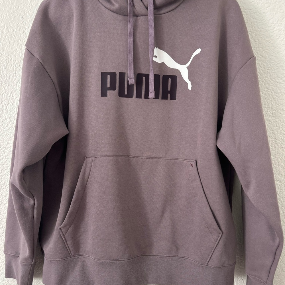 PUMA Womenz Hoodie - Dusty Purple Logo Pullover